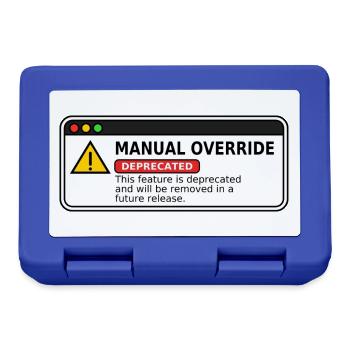 Manual Override  - Brotdose - Royalblau - Vorne