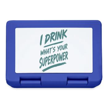 Ich trinke — deine Superkraft - Brotdose - Royalblau - Vorne