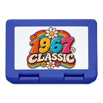 1967 Klassische Regenbogenblumen - Brotdose - Royalblau - Vorne