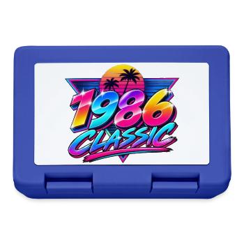 1986 Klassische Neonpalme - Brotdose - Royalblau - Vorne