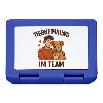Geschenk zur ersten Hundeadoption aus dem Tierheim - Brotdose - Royalblau - Vorne