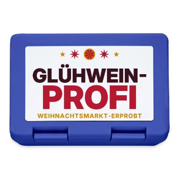 Glühwein-Profi Weihnachtsmarkt - Brotdose - Royalblau - Vorne