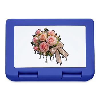 Rose Dew Bow Strauß - Brotdose - Royalblau - Vorne