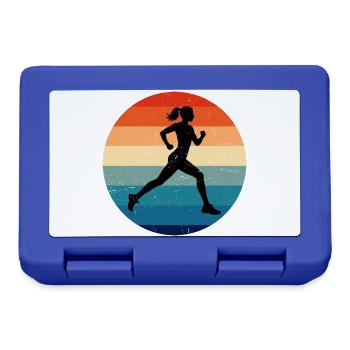 Geschenkidee für eine Running mit Running - Brotdose - Royalblau - Vorne