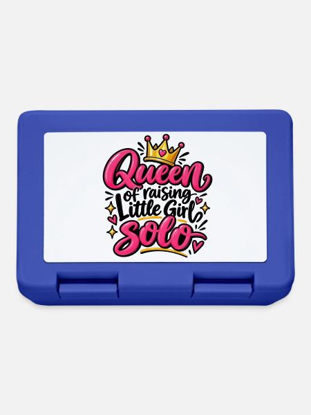 Queen Solo Pink Krone Design - Brotdose - Royalblau