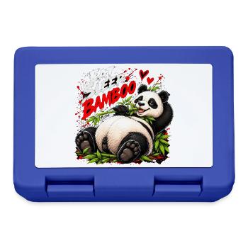 Eat Sleep Bamboo Panda - Brotdose - Royalblau - Vorne