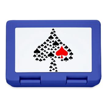 Roter Spaten Karten - Brotdose - Royalblau - Vorne