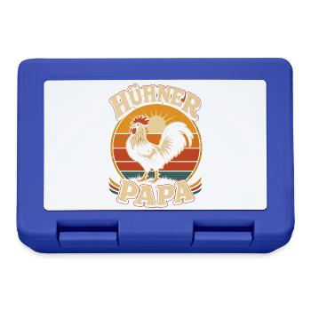Hühner Papa Hühnerbesitzer Bauer - Brotdose - Royalblau - Vorne