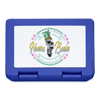 Tropischer Schädel mit Ananas - Brotdose - Royalblau - Vorne