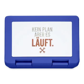 Kein Plan, Aber Es Läuft - Brotdose - Royalblau - Vorne