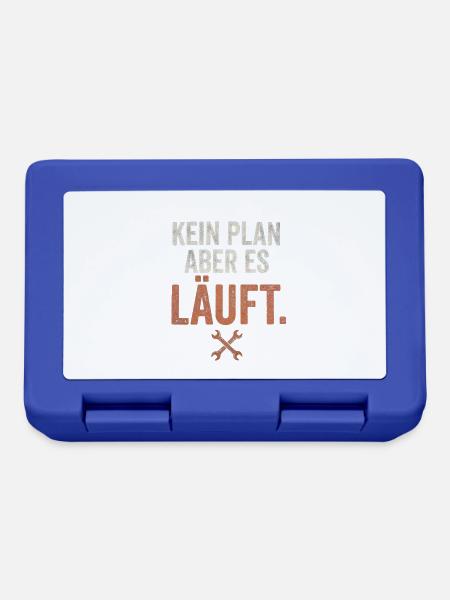 Kein Plan, Aber Es Läuft - Brotdose - Royalblau