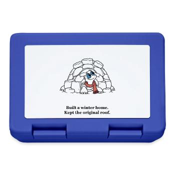 Christmas Turtle behält ihr ursprüngliches Dach - Brotdose - Royalblau - Vorne