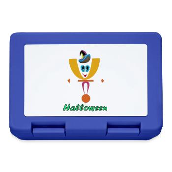 Halloween-Clown-Logo mit Hut - Brotdose - Royalblau - Vorne