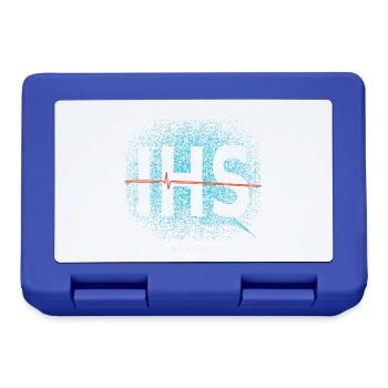 IHS Signal – Cyan & Koralle (vorne) - Brotdose - Royalblau - Vorne