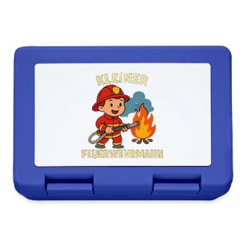 Kleiner Feuerwehrmann Geschenk - Brotdose - Royalblau - Vorne