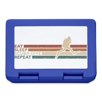 Eat Sleep Dive Repeat Für Taucher Und Schnorchler - Brotdose - Royalblau - Vorne