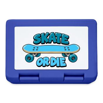 Skate or die retro Design - Brotdose - Royalblau - Vorne