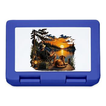 Fisherman's Sunset – Mensch und Hund - Brotdose - Royalblau - Vorne