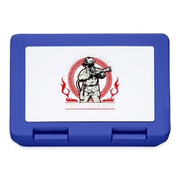 Bester Feuerwehrmann und Papa der Welt Feuerwehr - Brotdose - Royalblau - Vorne