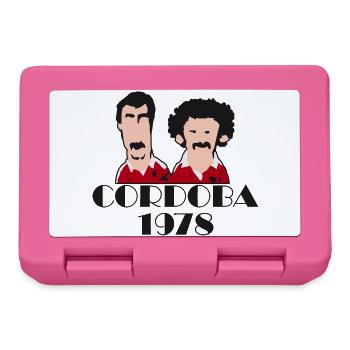 Cordoba 1978 Fussball Retro Geschenk Shirt - Brotdose - Pink - Vorne