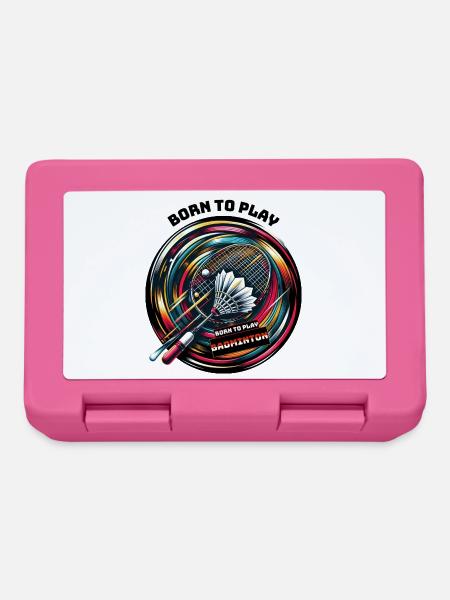 Né pour jouer au badminton - Boîte à goûter - rose