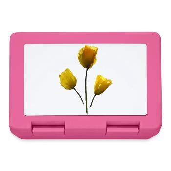 gelbe Mohnblumen gelber Mohn - Brotdose - Pink - Vorne
