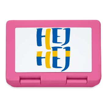 SCHWEDEN HEJ HEJ SCHWEDISCH - Brotdose - Pink - Vorne
