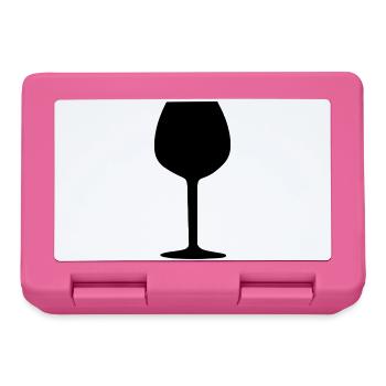 Wine Glass Black Grapevine Wine Gift - Lunchbox - pink - Front