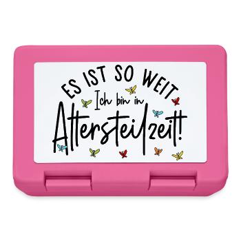 Es ist so weit Ich bin in Altersteilzeit - Brotdose - Pink - Vorne