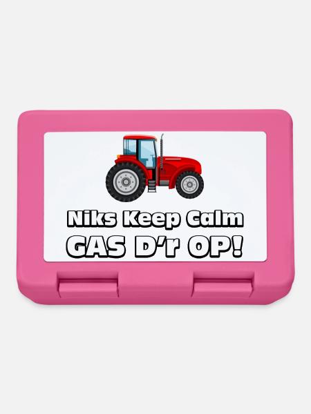 farmer - Nothing calm, gas on it! Farmers tractor - Lunchbox - pink