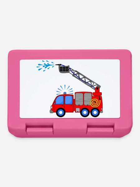 Camion de pompiers avec échelle et eau enfants - Boîte à goûter - rose