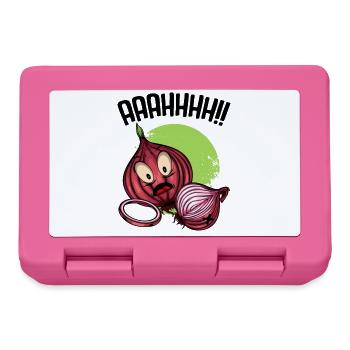 Zwiebelchaos Neon Illustration - Brotdose - Pink - Vorne
