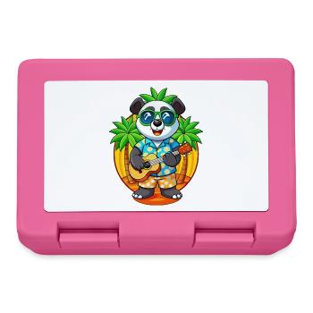 Lustige Panda Sommer Strand Sonnenbrille Hawaiianisch - Brotdose - Pink - Vorne