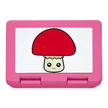 Kawaii Mushroom Kawaii Chibi Kawaii food - Lunchbox - pink - Front