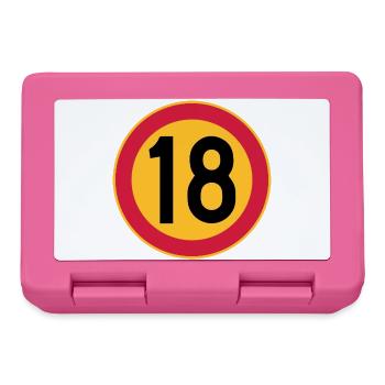 18th Birthday Age 18 Years Sign - Lunchbox - pink - Front