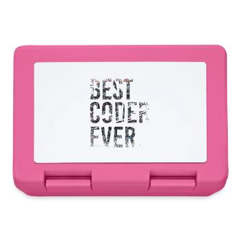 Best Coder Ever Coding - Brotdose - Pink - Vorne