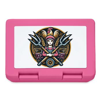 Girl from the village logo - Lunchbox - pink - Front