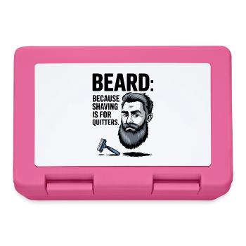 BEARD: Because Shaving Is For Quitters - Lunchbox - pink - Front