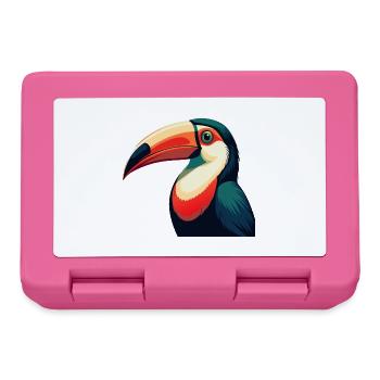 Toucan Cartoon Character Colorful Pet Animal - Lunchbox - pink - Front