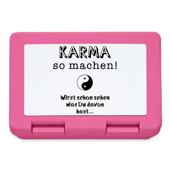karma so machen - Brotdose - Pink - Vorne