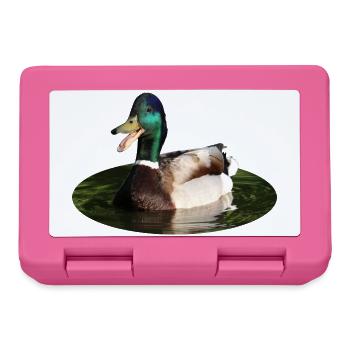 Stockente Ente - Brotdose - Pink - Vorne