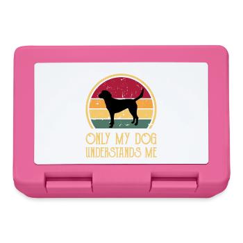 Beagle Harrier Hundeliebhaber Silhouette Vintage Sonnenuntergang - Brotdose - Pink - Vorne