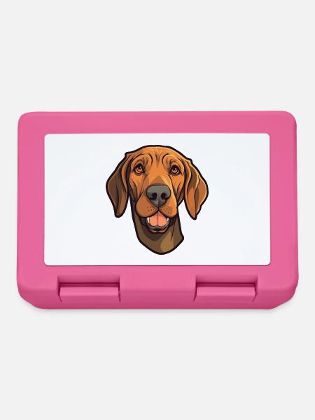 Plott Hund Hund Rasse Cartoon Kawaii Illustration - Brotdose - Pink