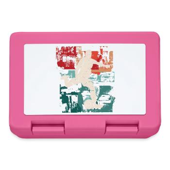 Fußball Spieler Vintage Fußballspieler Fußballer - Brotdose - Pink - Vorne