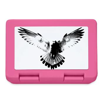 Faucon noir et blanc - Boîte à goûter - rose - Devant