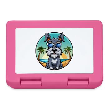 Standard Schnauzer Hunderasse Cartoon Sonnenbrille - Brotdose - Pink - Vorne