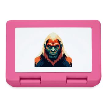 Yeti Zeichentrickfigur Buntes Haustier Tier - Brotdose - Pink - Vorne