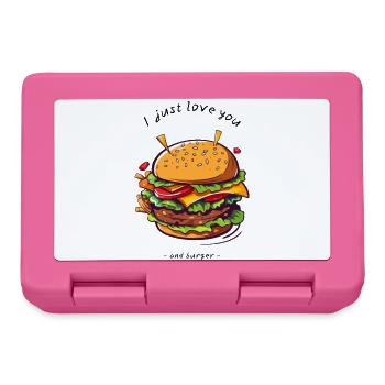 i love u and burger - Brotdose - Pink - Vorne