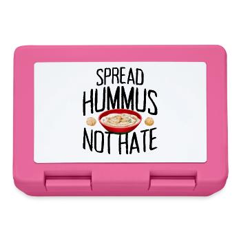 Spread Hummus Not Hate Vegan Geschenk Für Veganer - Brotdose - Pink - Vorne