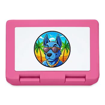 Blue Thai Ridgeback Dog Breed Cartoon Sunglasses - Lunchbox - pink - Front